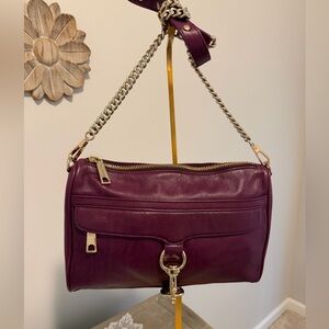 Rebecca Minkoff Mini Mac Deep Purple MAC Crossbody Bag 81/2x111/2